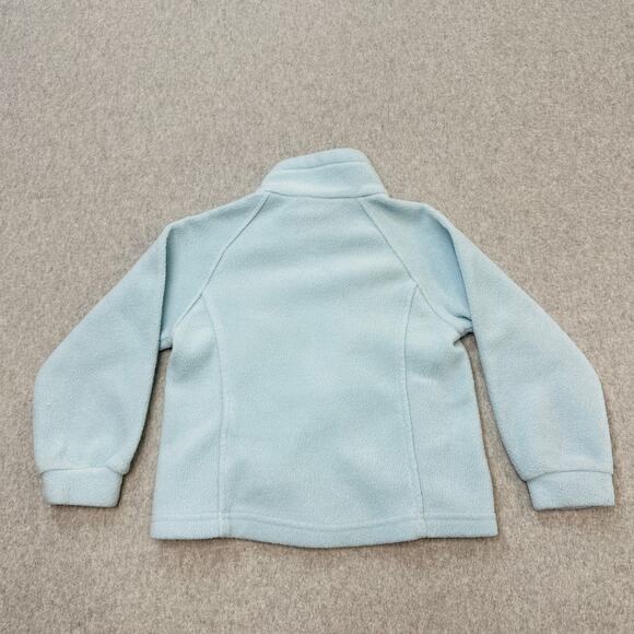 Columbia Jacket Girls SZ 4T Benton Springs Fleece Light Blue Full Zip Mock Neck - Picture 3 of 7